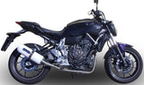 Complete Non-Catalytic Exhaust System With Sound Certification Albus Ceramic White Aluminium - Gpr Compatible With Yamaha Mt-07 (2014-2016)