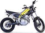 Exhaust Tip With Noise Certification Albus Ceramic White Aluminium - Gpr Compatible With Yamaha Tricker 250 (2005-2008)