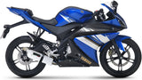 Complete Catalytic Exhaust System With Sound Certification Albus Ceramic White Aluminium - Gpr Compatible With Yamaha Yzf-R 125 Ie (2014-2016)