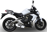 Exhaust Tip With Noise Certification Albus Ceramic White Aluminium - Gpr Compatible With Kawasaki Er-6 F (2005-2011)