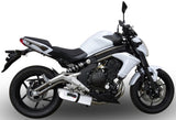 Catalytic Exhaust Tip With Sound Certification Albus Ceramic White Aluminium - Gpr Compatible With Kawasaki Er-6 F (2005-2011)