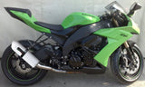 Exhaust Tip With Noise Certification Albus Ceramic White Aluminium - Gpr Compatible With Kawasaki Zx-10R (2008-2009)