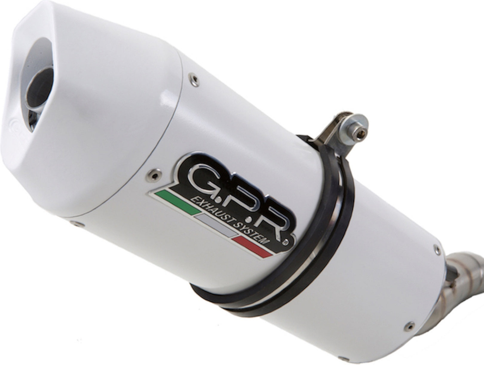 Exhaust Tip With Noise Certification Albus Ceramic White Aluminium - Gpr Compatible With Can Am Spyder 1000 Rt (2013-2023)