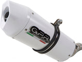 Exhaust Tip With Noise Certification Albus Evo4 White Aluminium - Gpr Compatible With Suzuki Gsx-S 1000 F (2017-2020)