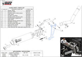 Exhaust Tip With Noise Certification Oval Stainless Steel - Mivv Compatible With Suzuki Gsf 600 Bandit (2000-2004)