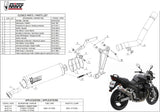 Exhaust Tip With Noise Certification Oval Stainless Steel - Mivv Compatible With Suzuki Gsf 650 Bandit (2005-2006)