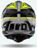 Off-Road Motorcycle Helmet Airoh Aviator 3 - Av3H18 Hpc Carbon Gloss Blue Hima Size L