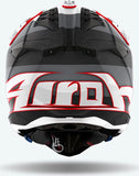 Off-Road Motorcycle Helmet Airoh Aviator 3 - Av3M16 Hpc Carbon Grey Red Matte Monarch Size M