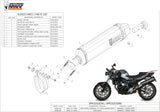 Exhaust Tip With Noise Certification Speed Edge Steel Black Carbon - Mivv Compatible With Bmw F 800 R (2009-2020)