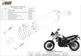 Exhaust Tip With Noise Certification Oval Carbon Carbon - Mivv Compatible With Bmw F 700 Gs (2012-2017)