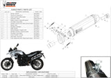 Exhaust Tip With Noise Certification Speed Edge Steel Black Carbon - Mivv Compatible With Bmw F 700 Gs (2012-2017)