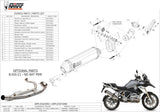 Exhaust Tip With Noise Certification Speed Edge Steel Black Carbon - Mivv Compatible With Bmw R 1200 Gs Adventure (2013-2018)