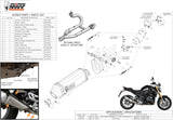 Exhaust Tip With Noise Certification Speed Edge Stainless Steel Carbon - Mivv Compatible With Bmw R 1200 (2015-2018)