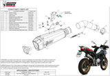 Exhaust Tip With Noise Certification Delta Race Stainless Steel Carbon - Mivv Compatible With Bmw F 750 Gs (2018-2024)