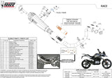 Complete Non-Catalytic Exhaust System With Sound Certification Delta Race Steel Black Carbon - Mivv Compatible With Bmw G 310 Gs (2017-2024)