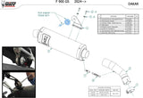 Exhaust Tip With Noise Certification Dakar Steel Black - Mivv Compatible With Bmw F 900 Gs (2024)