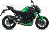 Complete Non-Catalytic Exhaust System With Sound Certification Gp2 Gp-2 Black Nichrom Stainless Steel - Arrow Special Parts Compatible With Kawasaki Z 900 (2020-2024)