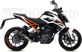 Exhaust Tip With Noise Certification Gp2 Gp-2 Black Nichrom Stainless Steel - Arrow Special Parts Compatible With Ktm 390 Duke (2017-2020)