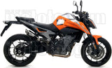 Non-Catalytic Exhaust Tip With Sound Certification Gp2 Gp-2 Black Nichrom Stainless Steel - Arrow Special Parts Compatible With Ktm 790 Duke (2018-2020)