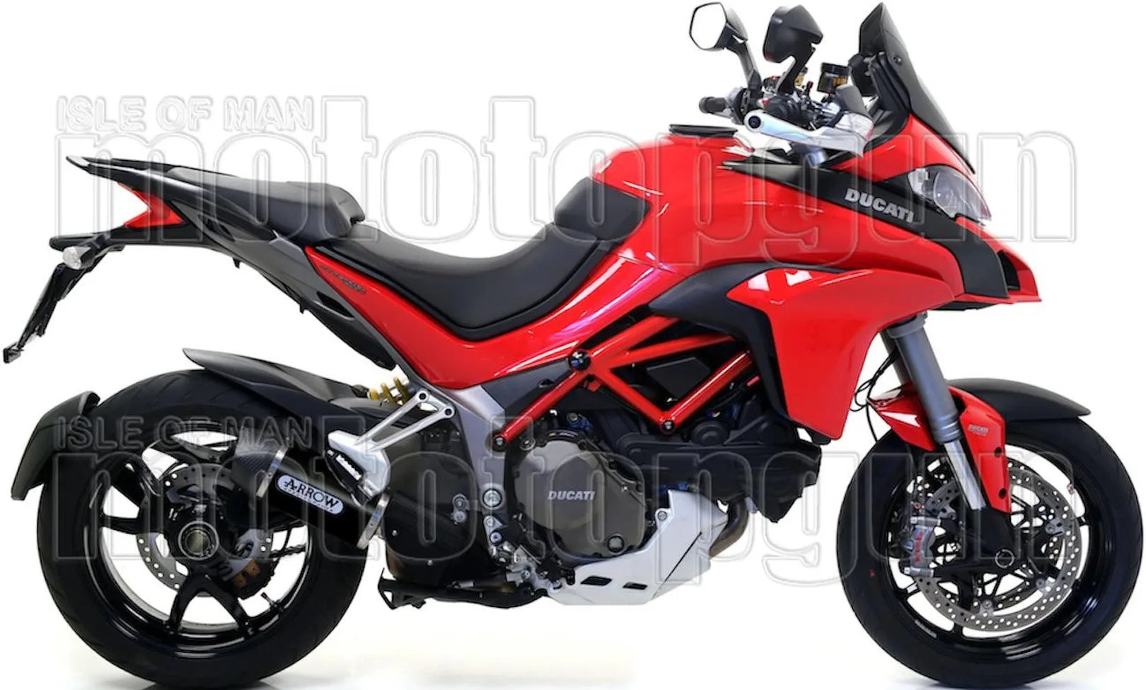 Exhaust Tip With Noise Certification Indy-Race Black Aluminium Carbon - Arrow Special Parts Compatible With Ducati Multistrada 1260 S (2018-2020)