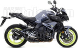 Exhaust Tip With Noise Certification Indy-Race Black Aluminium Carbon - Arrow Special Parts Compatible With Yamaha Mt-10 (2016-2020)