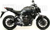 Complete Non-Catalytic Exhaust System With Sound Certification Jet-Race Black Stainless Steel Carbon - Arrow Special Parts Compatible With Yamaha Xsr 700 (2016-2020)