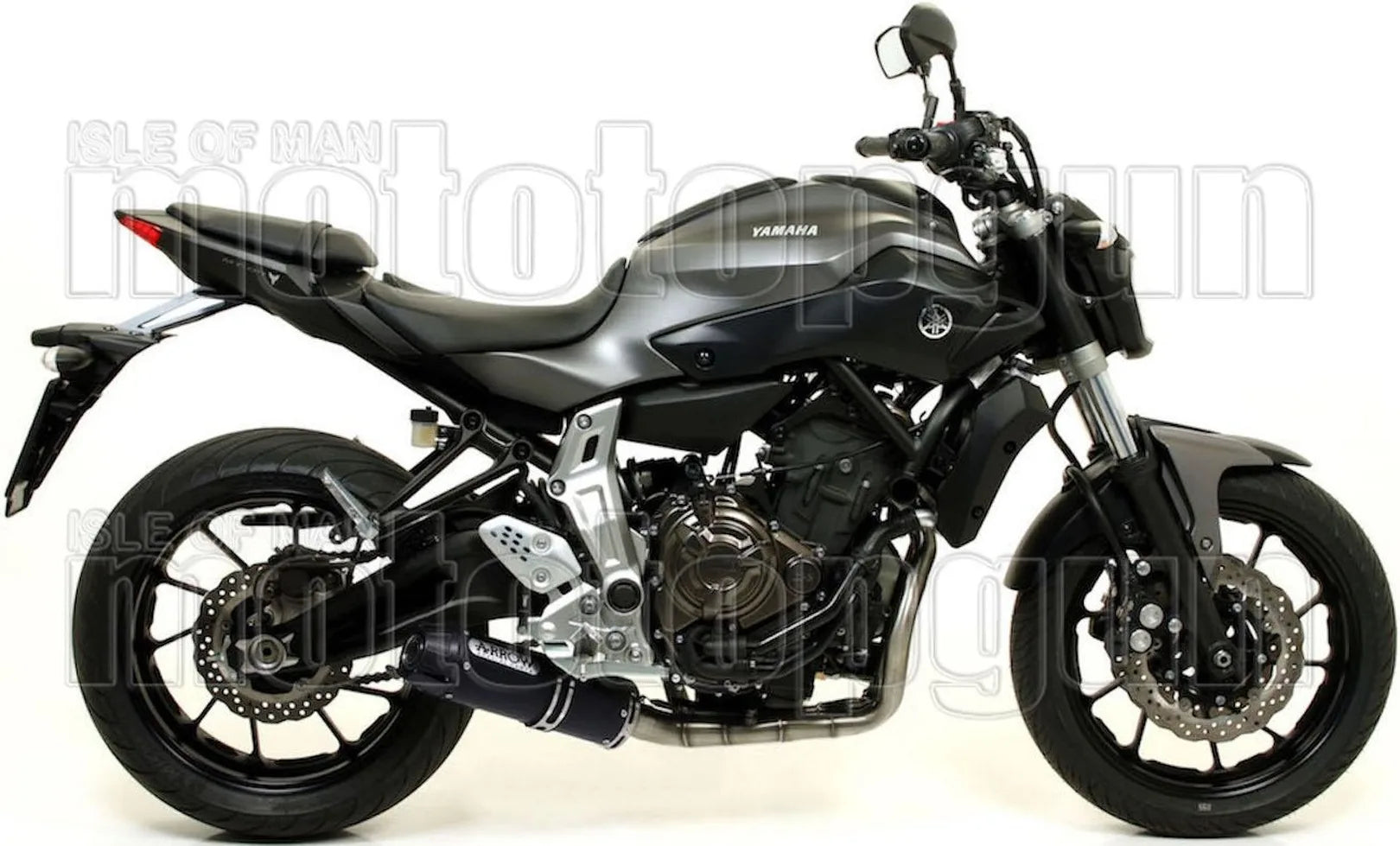 Complete Non-Catalytic Exhaust System With Sound Certification Jet-Race Black Stainless Steel Carbon - Arrow Special Parts Compatible With Yamaha Mt-07 (2014-2020)