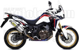 Exhaust Tip With Noise Certification Maxi Race-Tech Aluminium Stainless Steel - Arrow Special Parts Compatible With Honda Crf 1000 L Africa Twin Adventure Sports (2018-2019)