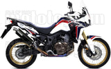 Exhaust Tip With Noise Certification Maxi Race-Tech Black Aluminium Stainless Steel - Arrow Special Parts Compatible With Honda Crf 1000 L Africa Twin (2016-2019)