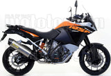 Complete Non-Catalytic Exhaust System With Sound Certification Maxi Race-Tech Titanium Carbon - Arrow Special Parts Compatible With Ktm 1190 Adventure (2013-2016)