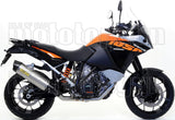 Exhaust Tip With Noise Certification Maxi Race-Tech Aluminium Carbon - Arrow Special Parts Compatible With Ktm 1290 Super Adventure (2015-2016)