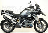 Exhaust Tip With Noise Certification Maxi Race-Tech Black Aluminium Carbon - Arrow Special Parts Compatible With Bmw R 1200 Gs (2013-2018)