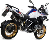 Complete Non-Catalytic Exhaust System With Sound Certification Maxi Race-Tech Black Aluminium Carbon - Arrow Special Parts Compatible With Bmw R 1250 Gs (2019-2024)