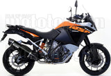 Complete Non-Catalytic Exhaust System With Sound Certification Maxi Race-Tech Black Aluminium Carbon - Arrow Special Parts Compatible With Ktm 1290 Super Adventure (2015-2016)