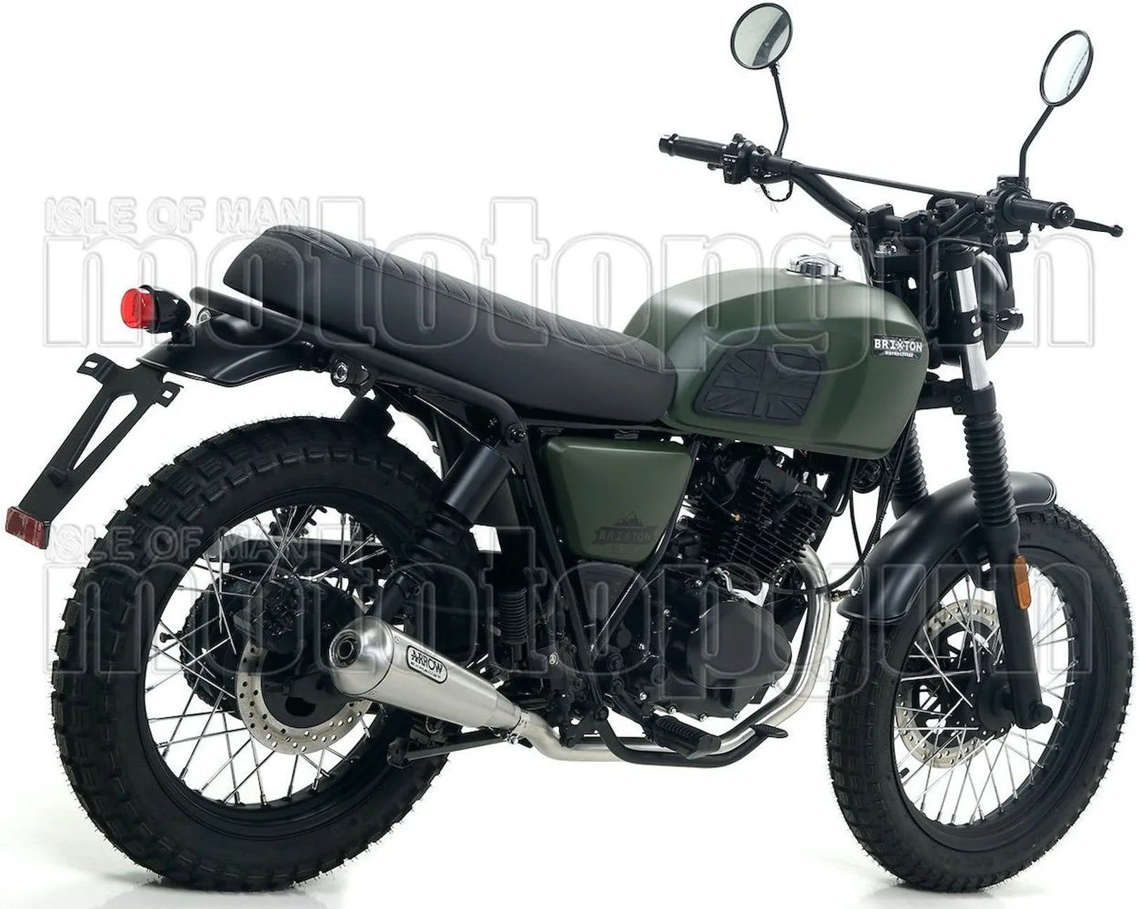 Complete Non-Catalytic Exhaust System With Sound Certification Pro-Race Nichrom Stainless Steel - Arrow Special Parts Compatible With Brixton Bx 125 X (2019-2020)