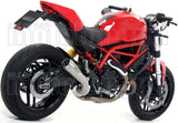 Non-Catalytic Exhaust Tip With Sound Certification Pro-Race Nichrom Stainless Steel - Arrow Special Parts Compatible With Ducati Monster 797 (2017-2018)