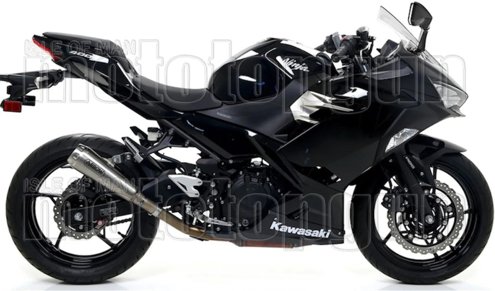 Complete Non-Catalytic Exhaust System With Sound Certification Pro-Race Nichrom Stainless Steel - Arrow Special Parts Compatible With Kawasaki Z 400 (2019-2020)