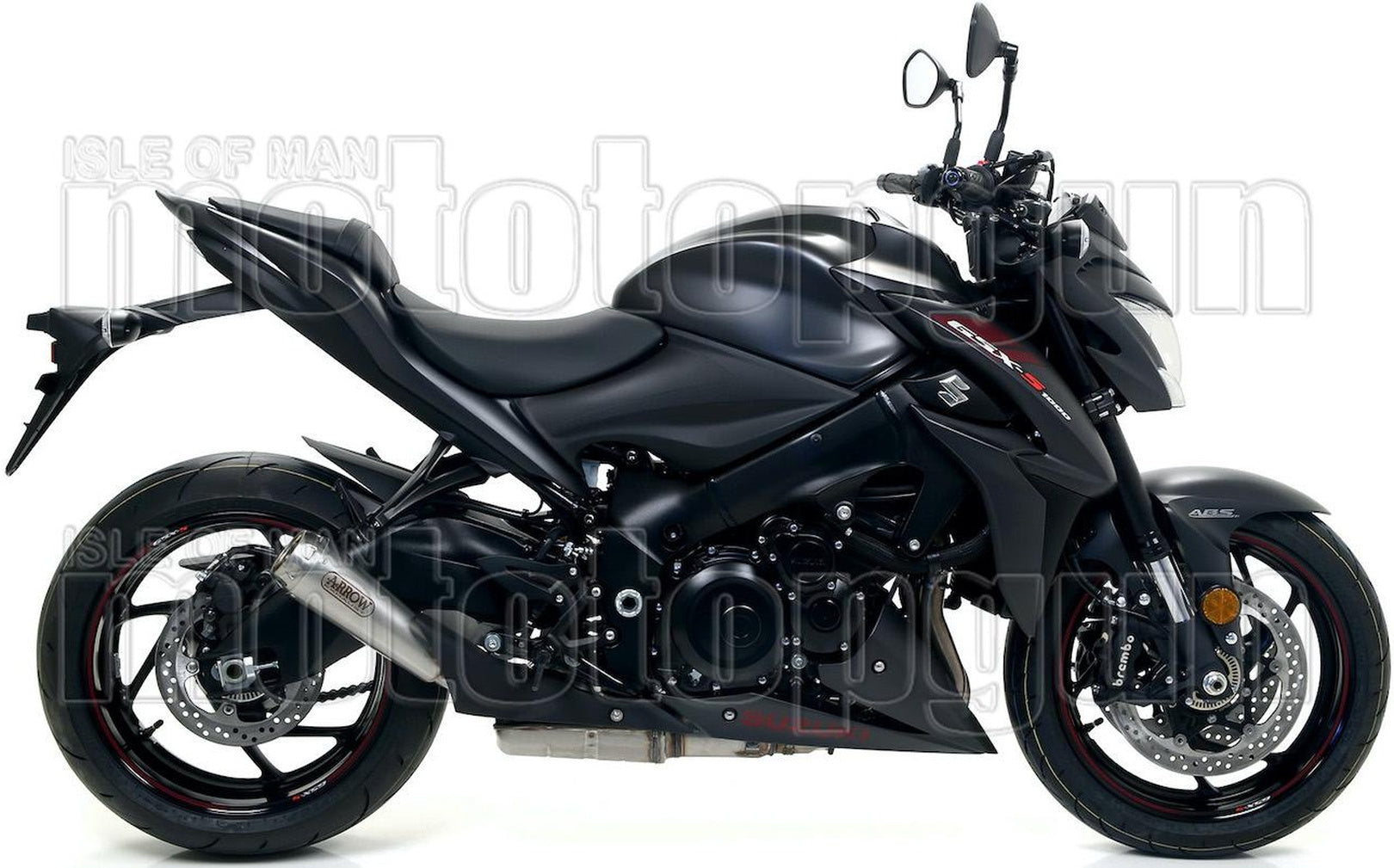 Complete Non-Catalytic Exhaust System With Sound Certification Pro-Race Nichrom Stainless Steel - Arrow Special Parts Compatible With Suzuki Gsx-S 1000 (2015-2020)