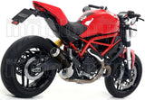 Non-Catalytic Exhaust Tip With Sound Certification Pro-Race Black Nichrom Stainless Steel - Arrow Special Parts Compatible With Ducati Monster 797 (2017-2018)