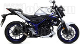 Complete Non-Catalytic Exhaust System With Sound Certification Pro-Race Black Nichrom Stainless Steel - Arrow Special Parts Compatible With Yamaha Mt-03 (2016-2017)