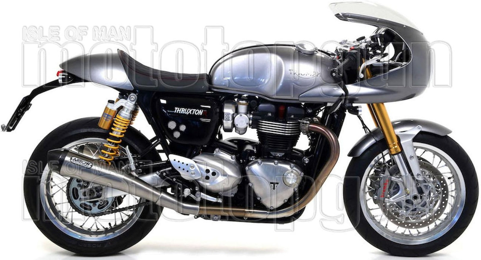 Dual Exhaust System With Sound Certification Pro-Racing Nichrom Carbon - Arrow Special Parts Compatible With Triumph Thruxton 1200 Rs (2020-2023)