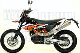 Exhaust Tip With Noise Certification Race-Tech Aluminium Stainless Steel - Arrow Special Parts Compatible With Ktm 690 Motard (2009-2016)