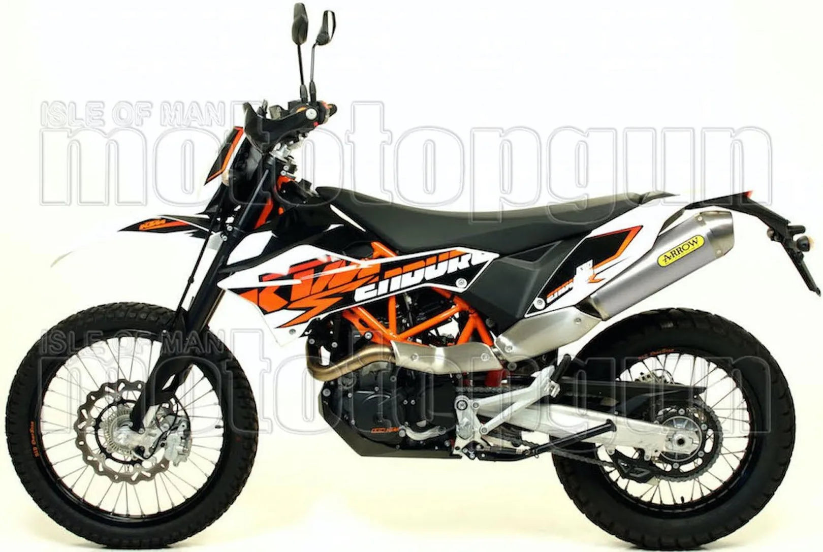 Exhaust Tip With Noise Certification Race-Tech Aluminium Stainless Steel - Arrow Special Parts Compatible With Ktm 690 Enduro (2009-2016)