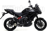 Complete Catalytic Exhaust System With Sound Certification Race-Tech Black Aluminium Stainless Steel - Arrow Special Parts Compatible With Kawasaki Versys 650 (2017-2022)