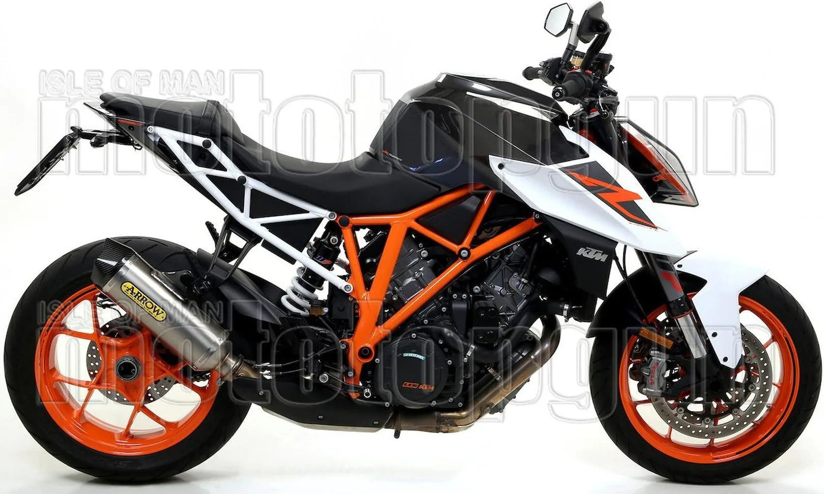 Exhaust Tip With Noise Certification Race-Tech Titanium Carbon - Arrow Special Parts Compatible With Ktm 1290 Superduke Gt (2017-2024)