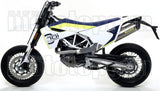 Complete Non-Catalytic Exhaust System With Sound Certification Race-Tech Aluminium Carbon - Arrow Special Parts Compatible With Husqvarna 701 Enduro (2017-2020)