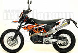 Exhaust Tip With Noise Certification Race-Tech Aluminium Carbon - Arrow Special Parts Compatible With Ktm 690 Smc (2009-2016)