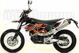 Catalytic Exhaust Tip With Sound Certification Race-Tech Aluminium Carbon - Arrow Special Parts Compatible With Ktm 690 Smc (2009-2016)