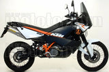 Dual Non-Catalytic Exhaust System With Sound Certification Race-Tech Aluminium Carbon - Arrow Special Parts Compatible With Ktm 990 Adventure (2006-2014)