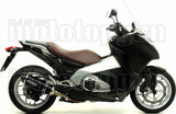 Non-Catalytic Exhaust Tip With Sound Certification Race-Tech Black Aluminium Carbon - Arrow Special Parts Compatible With Honda Nc 700 X (2012-2013)